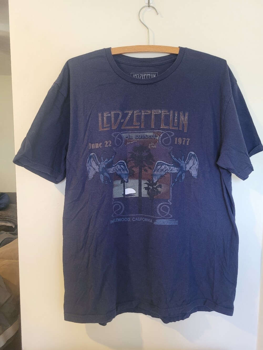 Men's Led Zeppelin Inglewood Graphic Vintage Style T-Shirt